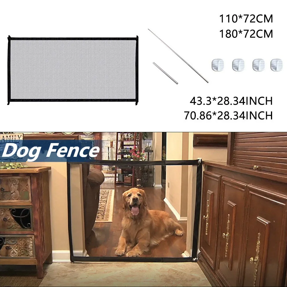 

Pet Dog Gate Ingenious Mesh Dog Fence For Indoor and Outdoor Safe Pet Dog gate Safety Enclosure Pet Supplies Dropshipping