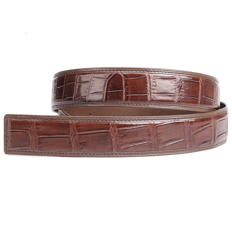 Мужской длинный кожаный ремень из крокодиловой кожи без пряжки 2020|Мужские ремни|