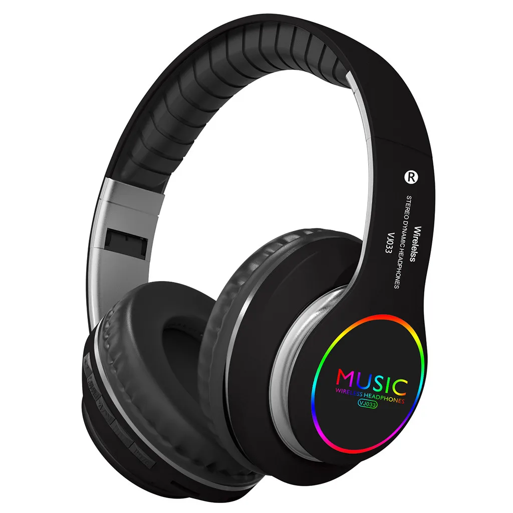 Mosunx VJ033 портативный складной светодиодный беспроводной гарнитур Bluetooth музыка