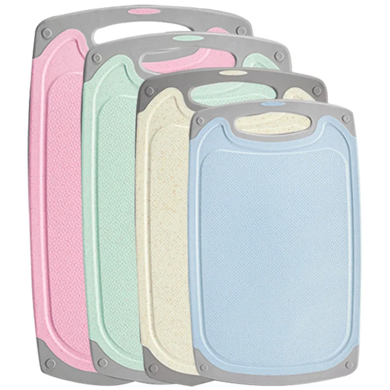 

New Natural Wheat Rice Husk Cutting Board Large Vegetable Cutting Board Degradable Wheat Straw Non-Slip Cutting Board with