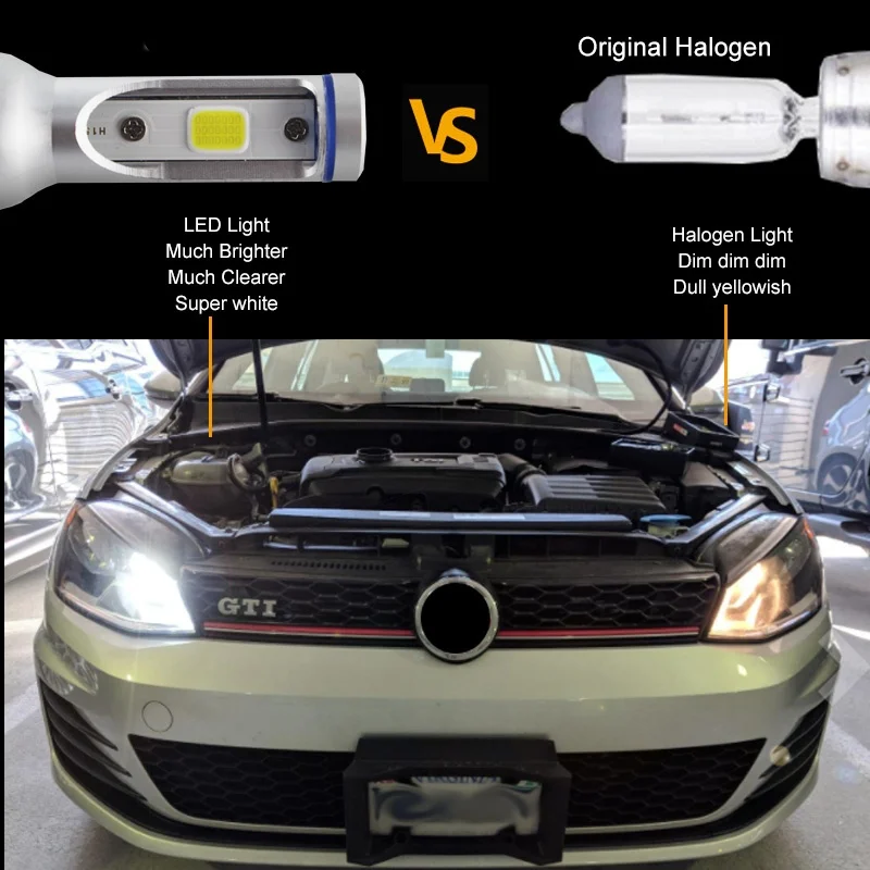 

Car H15 LED Bulb Headligh 24W 2000LM Wireless Car Headlight Lamp 12V Conversion Driving Light 6500K White For VW Audi BMW