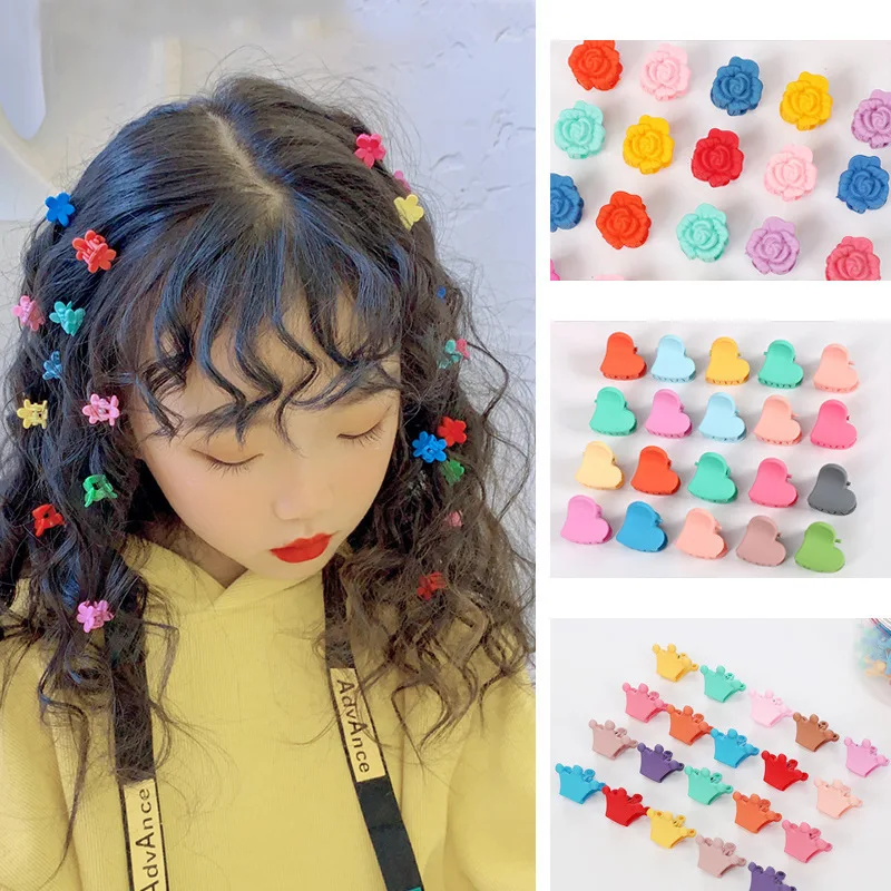 

10-30PCS/Set Girls Cute Colorful Flower Star Mickey Small Hair Claws Kids Sweet Hairpins Hair Clips Scrunchies Hair Accessories