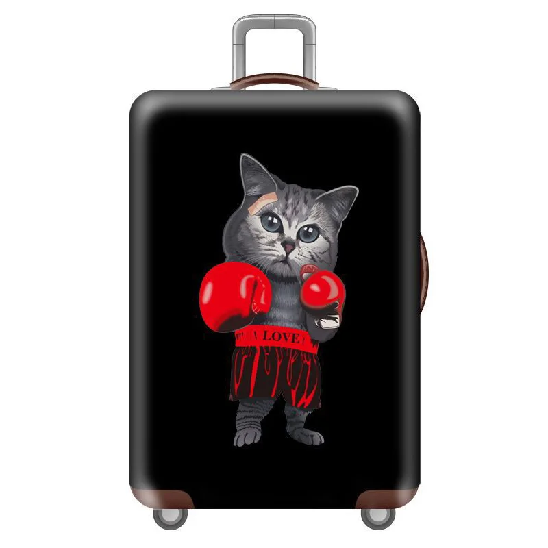 01 Luggage cover Эластичные Защитные чехлы для багажа с животным узором, Чехол для багажа, подходит для 18-32 дюймов, пылезащитный чехол для чемодана, аксессуары для путешествий - Цвет: 01 Luggage cover