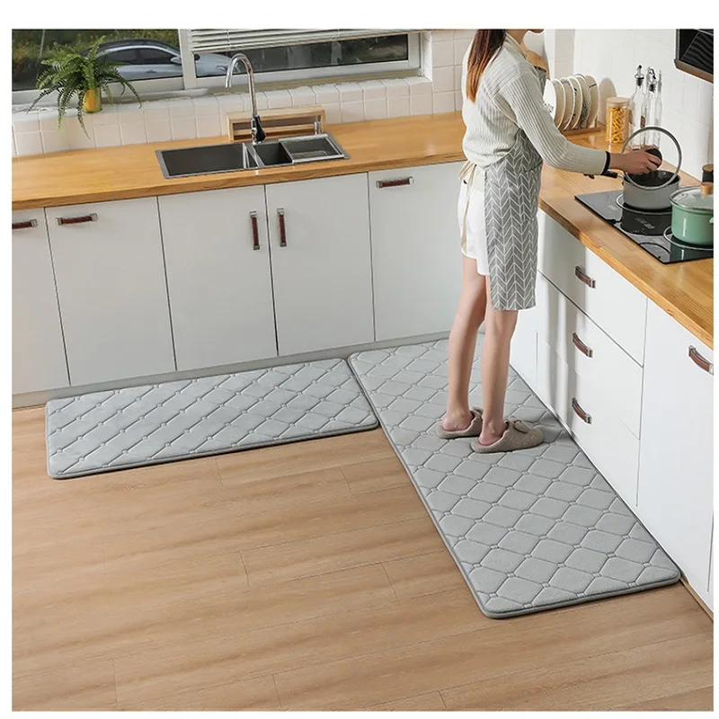 

Anti-Slip Bath Mat Water Absorption Kitchen Floor Mats Plush Entrance Doormat Slow Rebound Living Room Bedroom Carpet Home Decor