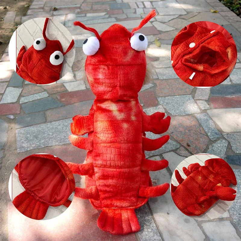 

Winter Dog Clothes funny Lobster Costume Cat Cosplay Christmas Suit Dog Fancy Dress Pet Outfit Funny Clothing