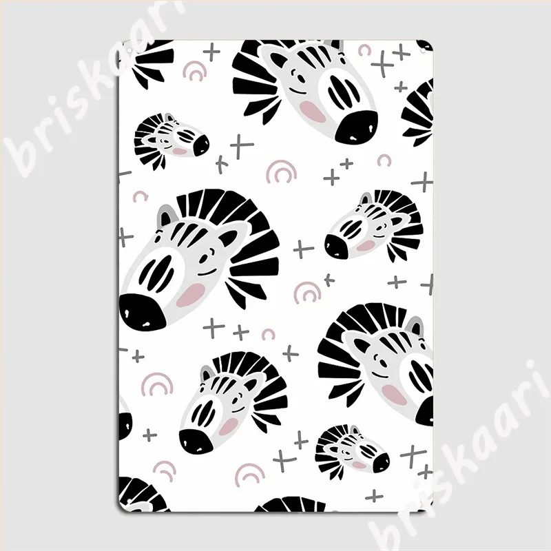 

Стильный металлический плакат с узором в виде зебры, настенный плакат, настенный ретро-плакат для гаража, клуба, дома, жестяной плакат