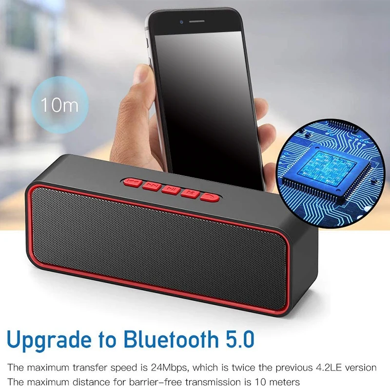 Портативная Bluetooth-колонка TWS Bluetooth 5 0 Беспроводная колонка с 3D стерео Hi-Fi басами