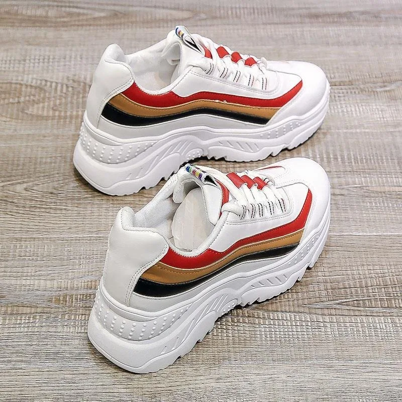 

LEOSOXS Women Sneakers Platform Flat Breathable Comfort Ladies Shoes Plus Size 42 Female Spring/Autumn Woman Vulcanized Sneakers