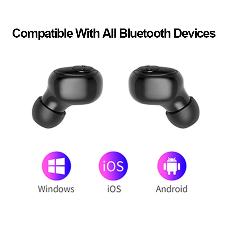 

Bluetooth V5.0 Wireless Earphones TWS 3D Stereo Bass Bluetooth Headphones With Handsfree Microphone AI Control For Xiaomi Redmi