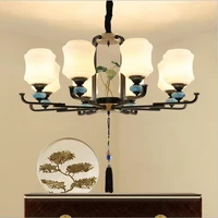 creative new living room chandelier iron art cinese stile ristorante villa duplex edificio lampada led