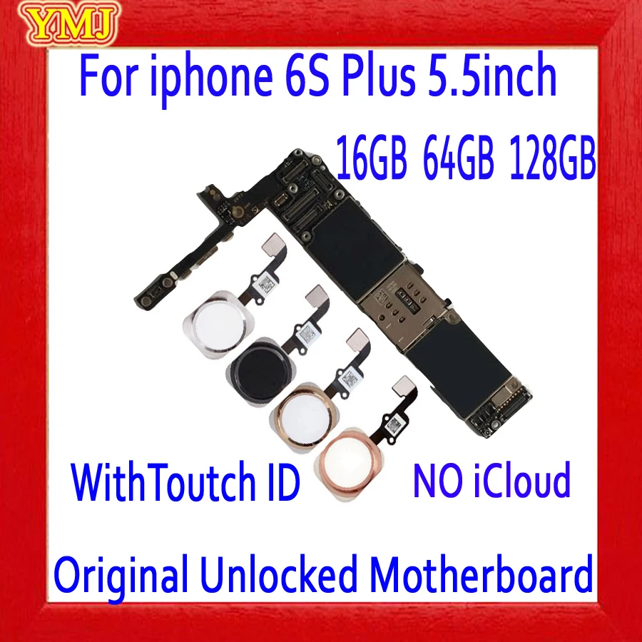 Оригинальная материнская плата 16 Гб 64 128 ГБ для iPhone 6S Plus 100% разблокированная без