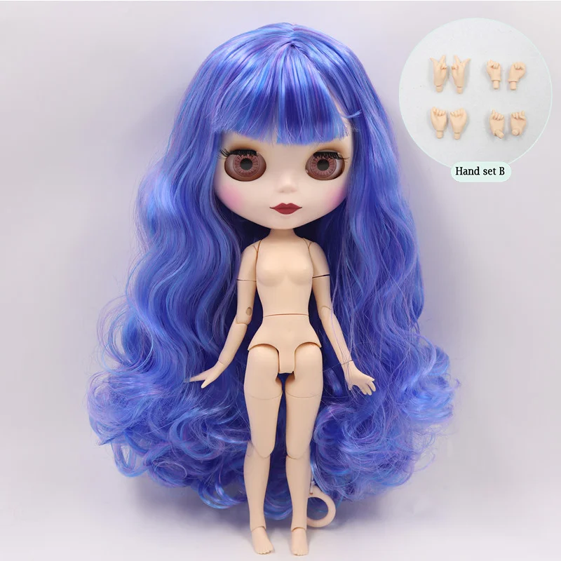 B doll with hand B ICY Nude Blyth пользовательские куклы № BL7216/6208 светильник розовый микс Voilet белый цвет кожи 1/6 bjd, pullip, licca, jerryberry - Цвет: B doll with hand B
