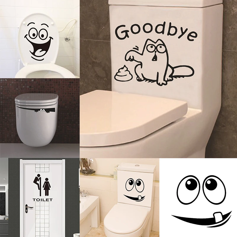 

Smile Wall Stickers Vivid 3d Wall Decal Art Creative Peek Monster Waterproof Stickers Household Ornament Funny Toilet Sticker