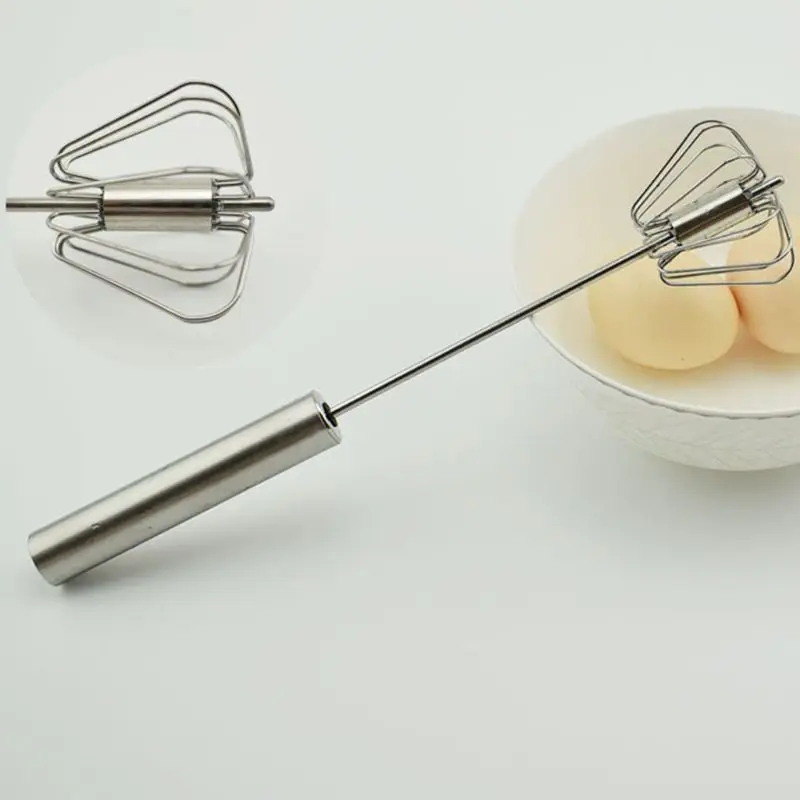 

Whisk Stirrer Mixing Mixer Foamer Egg Beater Hand Rotate Stainless Kitchen Tool Dropshipping