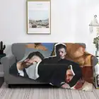 Ворсистое мягкое одеяло с изображением Криса е, диванакроватиПодарки для путешествий, милый популярный фанат, Стив Роджерс, коллаж, Эвана