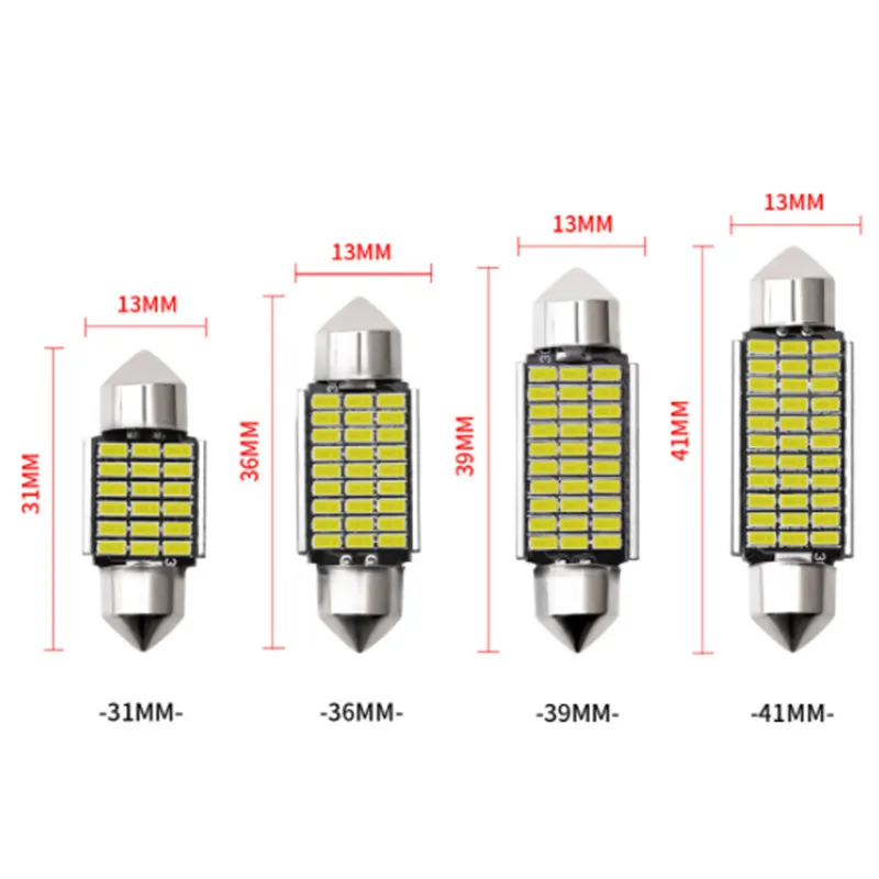 10 шт. Festoon безошибочный Canbus C5W C10W Авто интерьерная лампа 3014 SMD стильный светильник