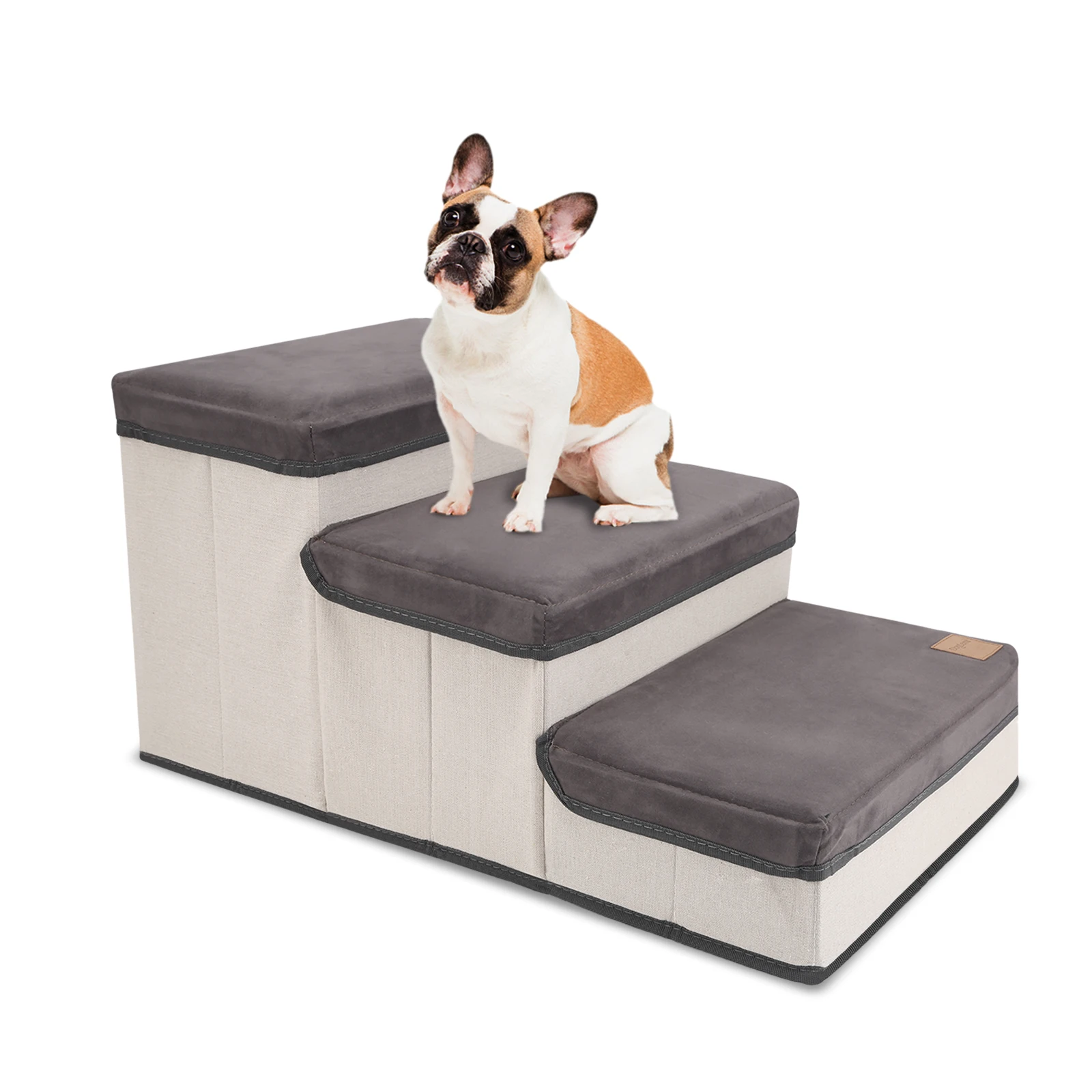 

Folding Pet Stair Soft Large Capacity Pet Stair Small Dogs Puppy Kitten Box Stair For Sofa Bed