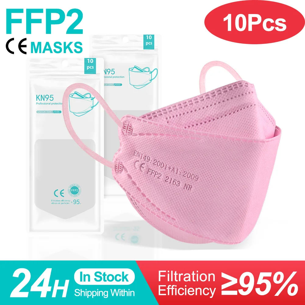 Фото Рыба KN95 FFP2Mask CE многоразовые FFPP2 Mascarillas FFP2 Homologadas взрослых Цветной 4 Слои защитный фильтр Mascarilla FPP2 FPP3 №2