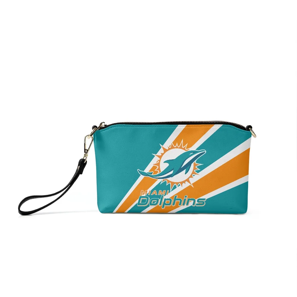 

Национальный регби Юнион Майами Дельфины женская сумка через плечо сумки для рук с ремешком на руку кошелек сумка-мессенджер с принтом