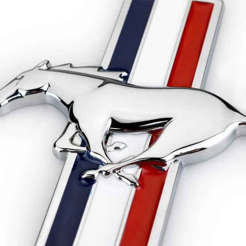 Новинка металлическая 3D наклейка Mustang на окно автомобиля бампер кузов значок