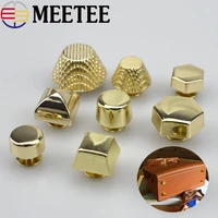 20pcs meetee gold bags hardware accessories metal studs button rivet screw handbag bottom decor buckles nails diy leather craft