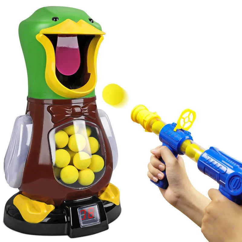 

Novel Shooting Toys Hungry Shooting Duck Dinosaur Air-powered Gun Soft Bullet Ball Electronic Scoring Game Kids Birthday Gift