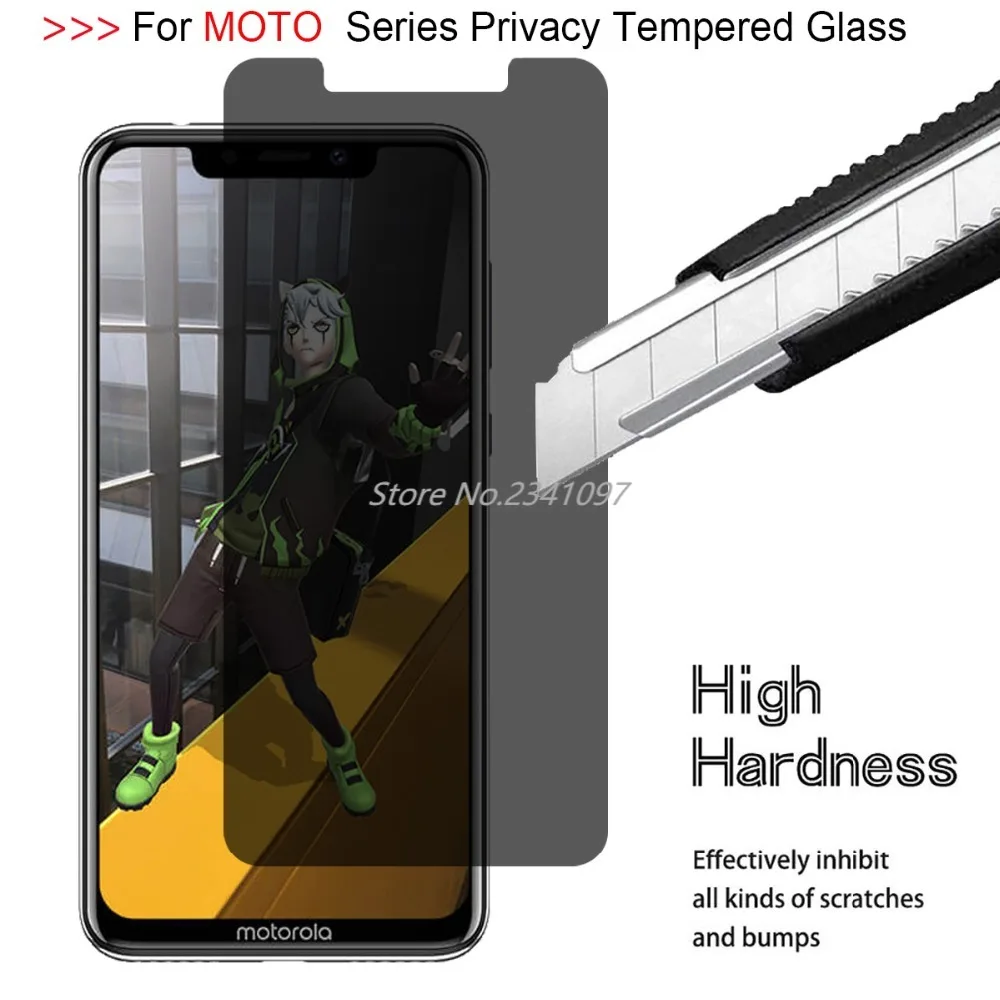 Закаленное стекло с защитой от подглядывания для Motorola Moto One P30 Play Защита экрана