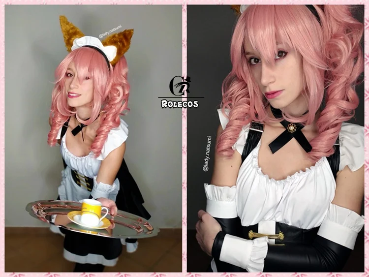 ROLECOS Fate Grand Order Косплей Костюм Tamamo no Mae косплей костюм платье горничной Fate/EXTRA FGO Хэллоуин Вечеринка полный комплект