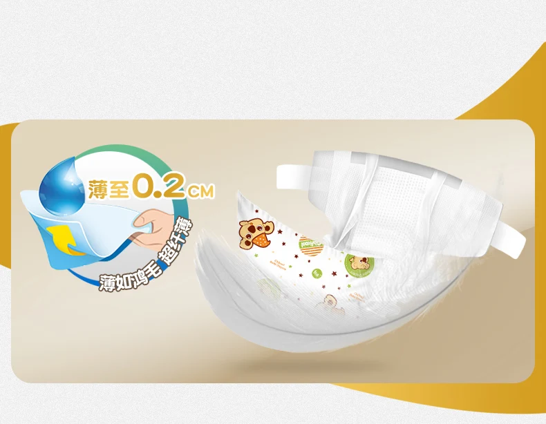 

Ultra thin and Soft Disposable baby diapers for children size 3 premium care Dry and happy Golden version free shipment