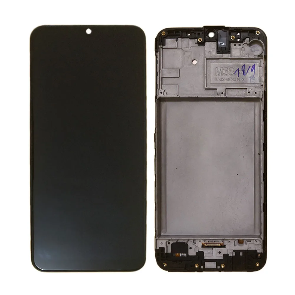 

For Samsung Galaxy M30 LCD frame M30S M30 2019 M305F Amoled LCD Display Touch Screen Digitizer Assembly + frame M305 M307 M307F