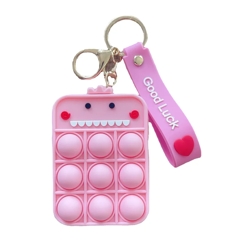 

Cute Dinosaur Pop It Fidget Coin Purse Children Cartoon Antistress Squeeze Toy Popit Anti Stress Push Bubble Squishy Toy Gifts