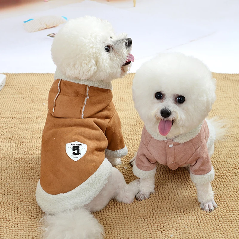 

Thick Warm Pet Dog Clothes Winter Dogs Cats Jacket Puppy Fashion Cotton Clothes Costumes Hoodies For Small Dogs Teddy Pomeranian
