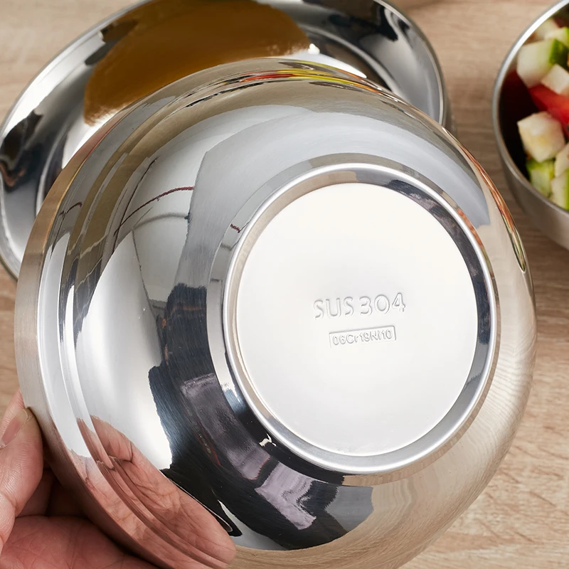 1Pcs Anti-scalding Anti-fall Deepen Modern Fashion SUS 304 Stainless Steel Bowl Eco-Friendly Househould Reflection Insulation | Дом и сад