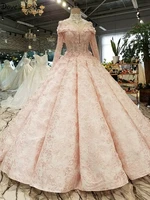 pink luxury custom made beading vintage evening dresses 2020 high neck crystal sequins long sleeve vestido de festa prom gowns