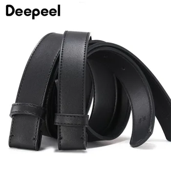 Deepeel 2/3/3.5/3.8* 90-120cm Men's Black 2nd Layer Cowskin Belt Body Leather Craft Apparel Waistband Accessories Business Belts 2