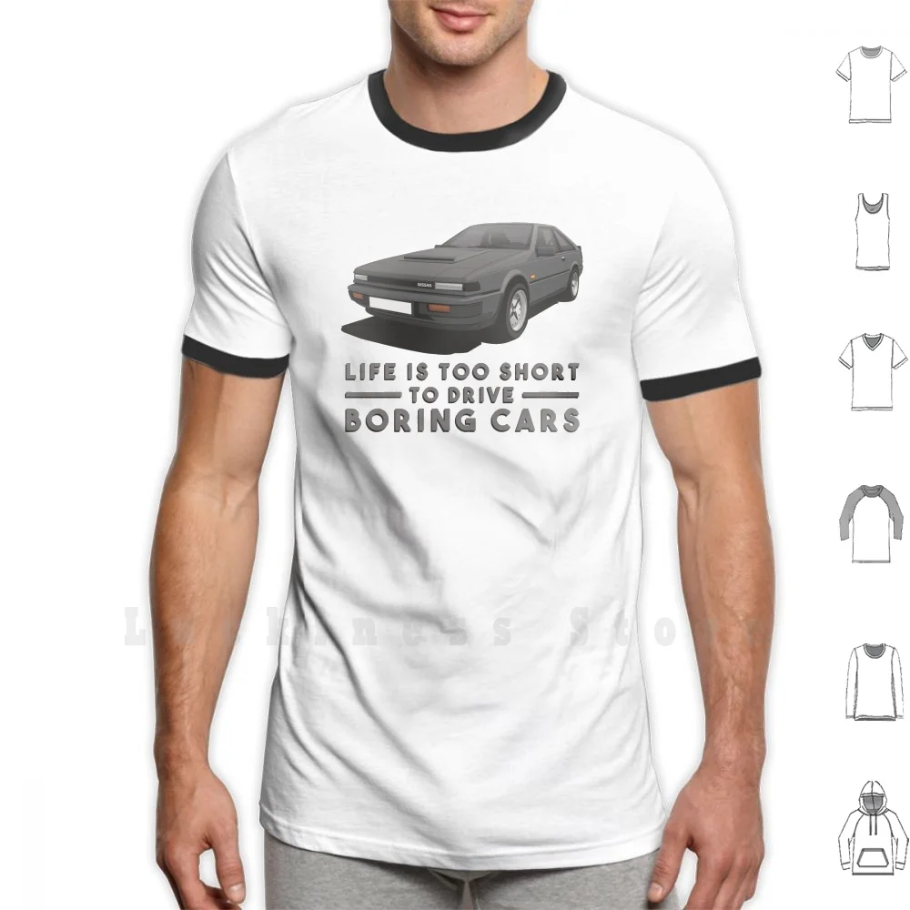 Футболка для Nissan Silvia S12 темно-серая футболка большого размера из 100% хлопка 200sx -