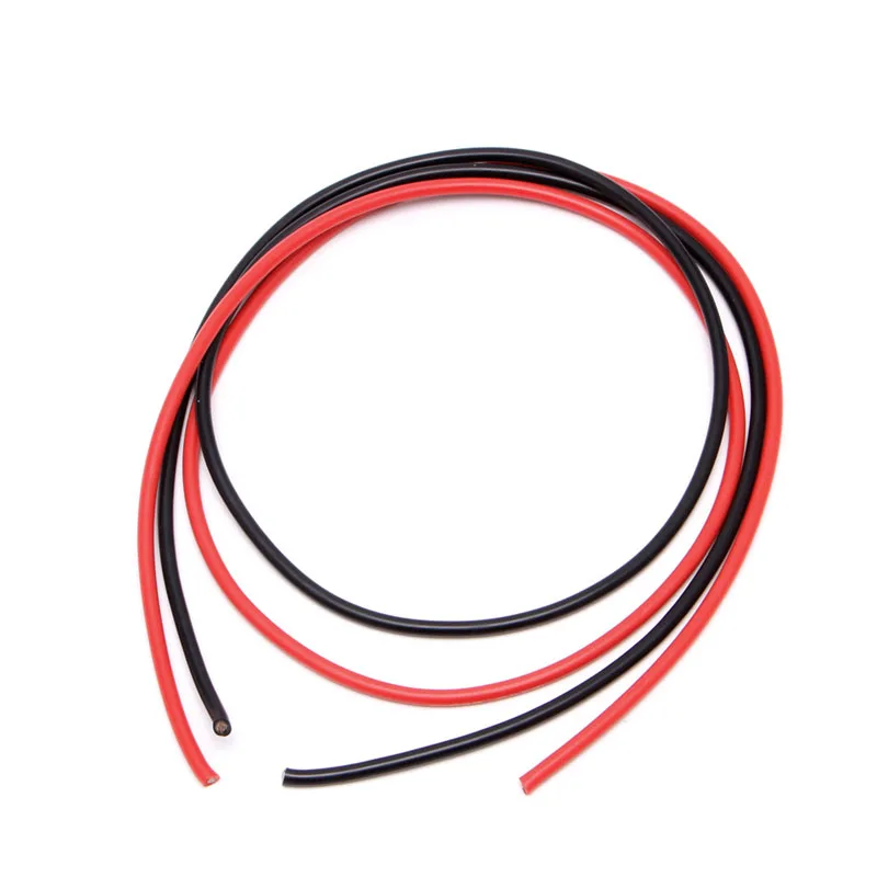 Новинка, гибкие медные кабели 12 AWG с силиконовым проводом для RC, черные, красные