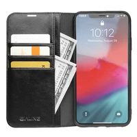 qialino genuine leather flip case for iphone 1111 pro max handmade phone cover with card slots for iphone 12 mini12 pro max