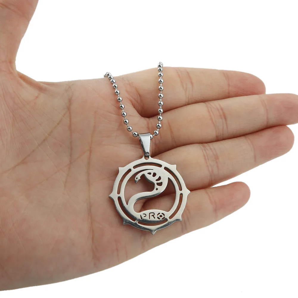 

Game Escape from Tarkov Stainless Steel Keychain Choker Necklaces Pendants Necklace Bead Chain Fashion Jewelry For Men Gifts Key