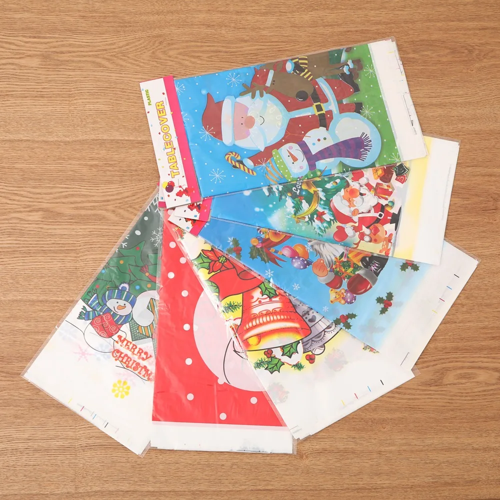 Водонепроницаемая скатерть на новогоднюю елку деда мороза для кухни обеденного