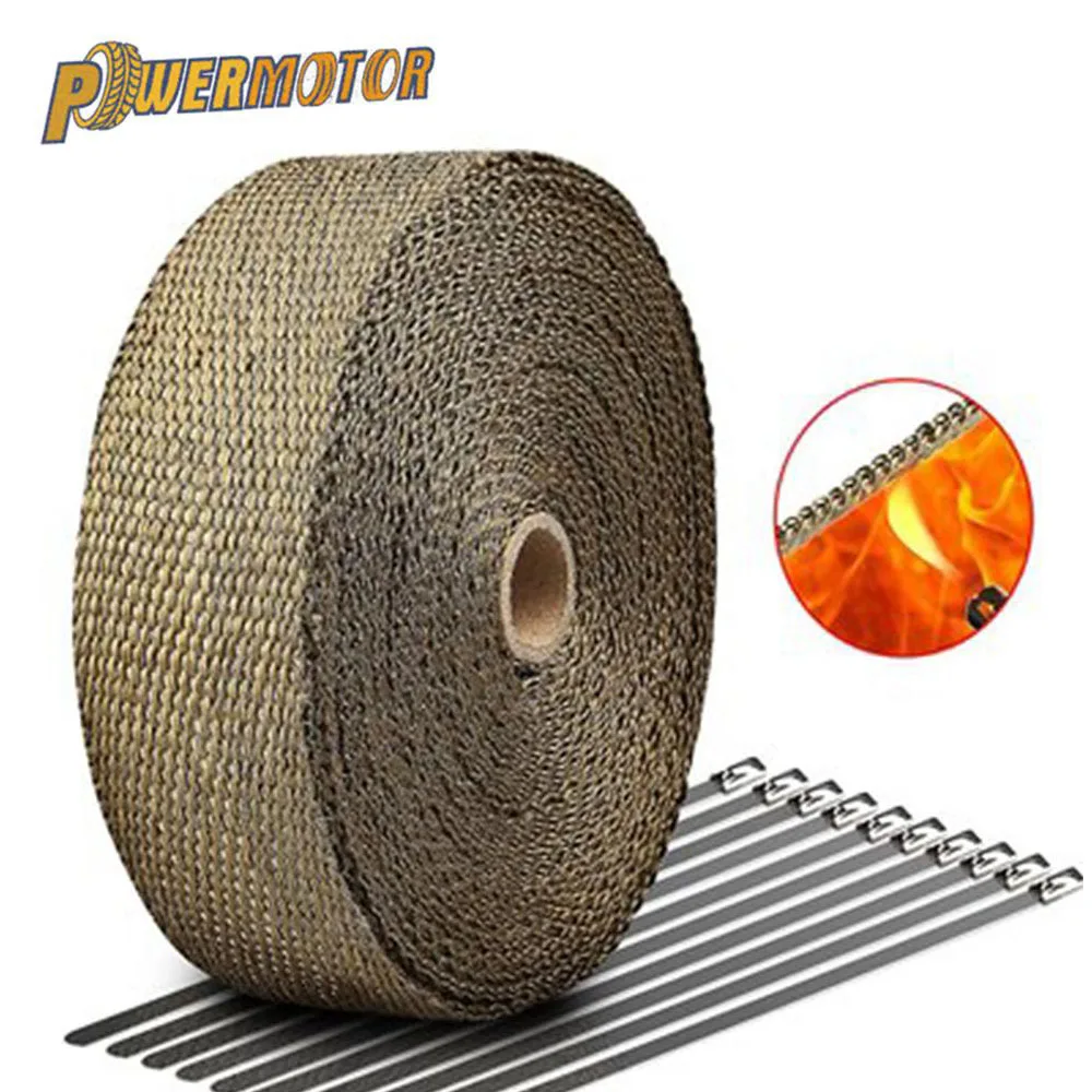 5 см * 15 м тепловая обертка для выхлопных газов мотоцикла Тепловая Лента