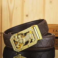 famous brand belt men top quality genuine luxury design leather belts strap male metal automatic buckle womens belt with diamon