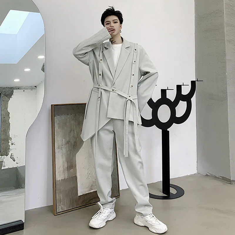 2 шт./комплект мужские повседневные брюки и куртка уличная одежда для мужчин