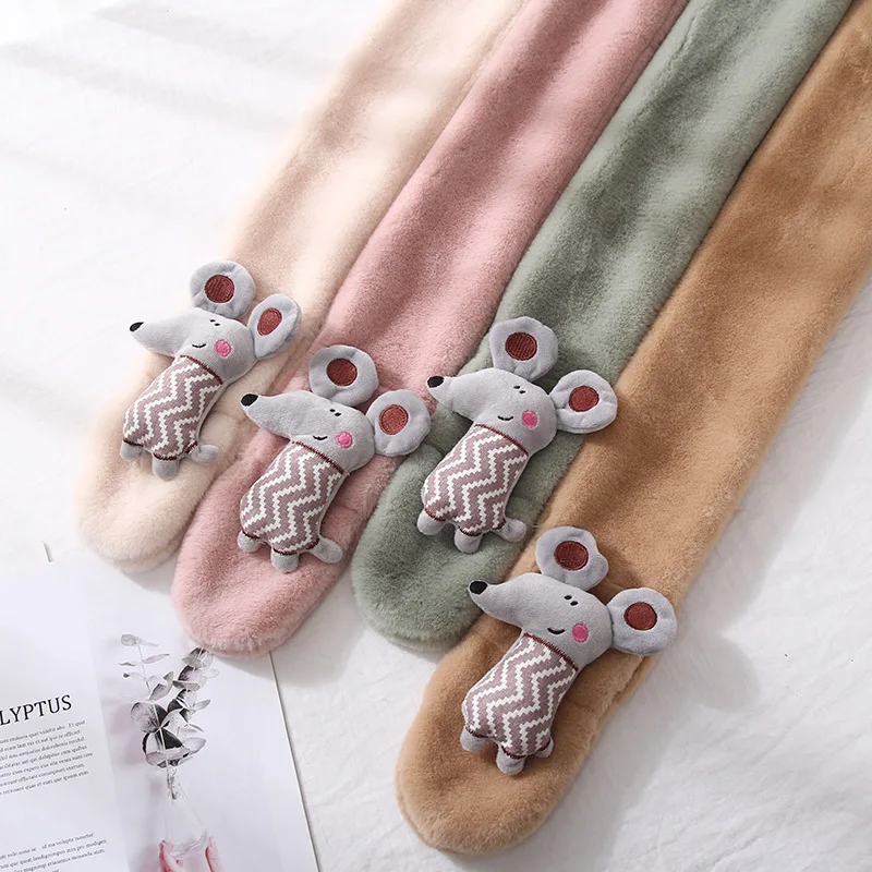 Детский шарф для родителей и детей плюш имитация кроличьего меха Осень-зима