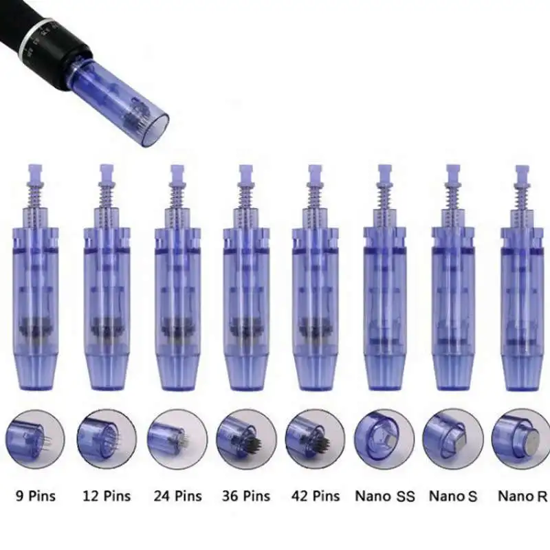 10/50PCS Electric Derma Pen Needles Bayonet 9 /12/ 36 pin/ Nano Cartridge For Auto microneedling Tattoo Needles micro Needle Tip