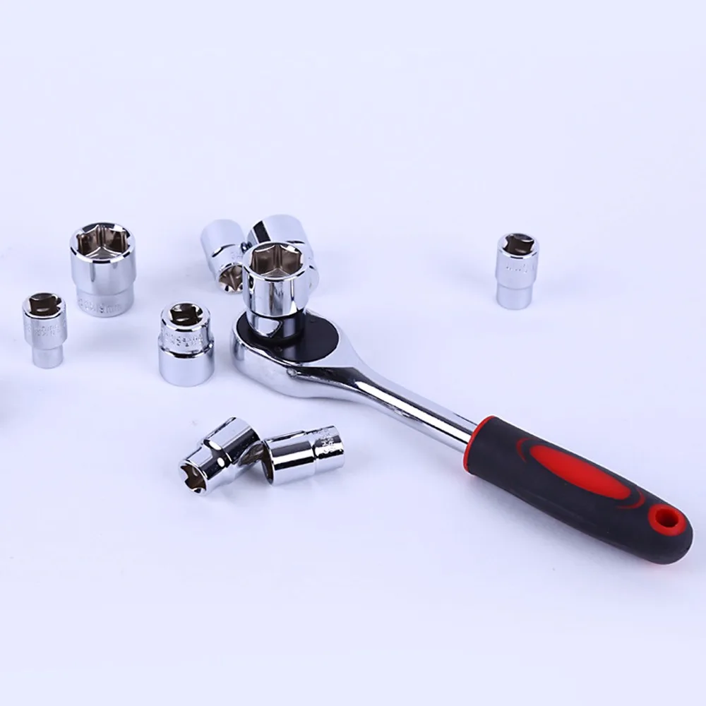 Набор гаечных ключей с трещоткой CR-V дюйма набор головок 1/4 профессиональные