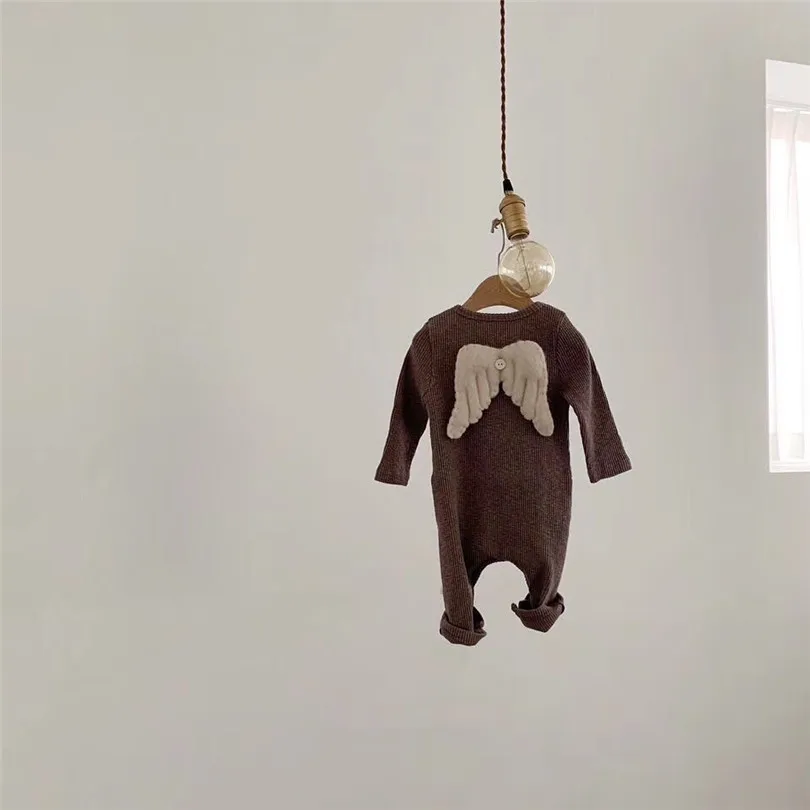 Baby Boy Romper Cotton Angel Wing Newborn Baby Romper Autumn Baby Clothes Toddler Jumpsuit Baby Girl Romper Onesie Jumpsuit