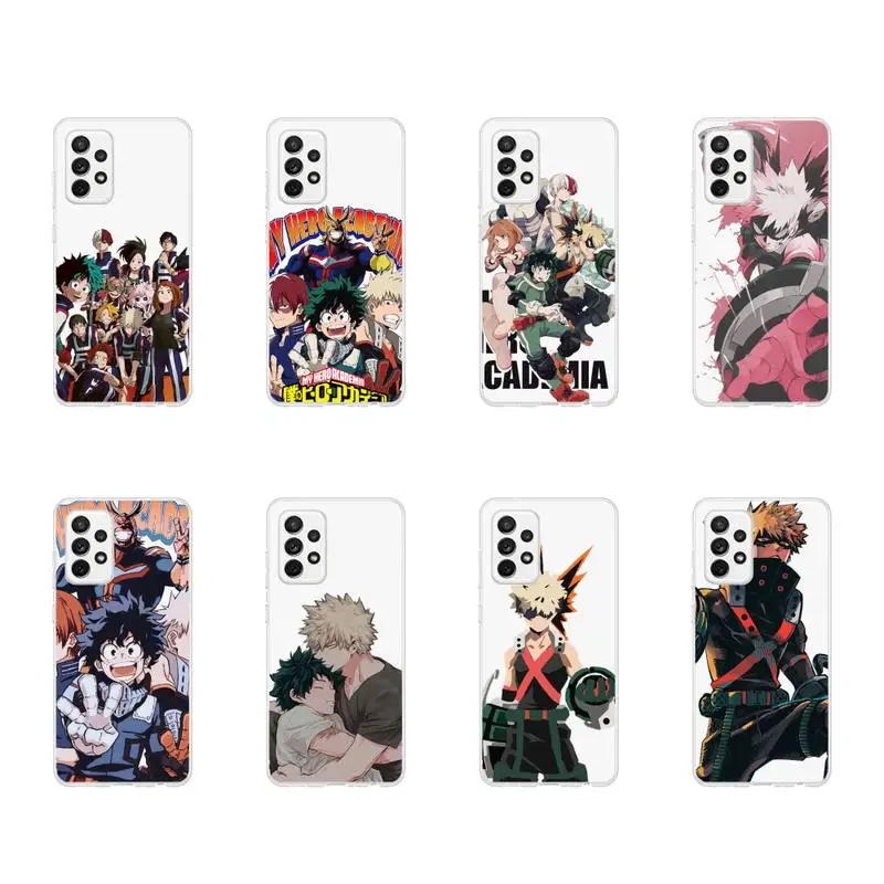 

My hero academia Japan anime Phone Case Transparent For Samsung Galaxy A S Note 9 10 51 50 71 70 80 20 21 30s ultra plus