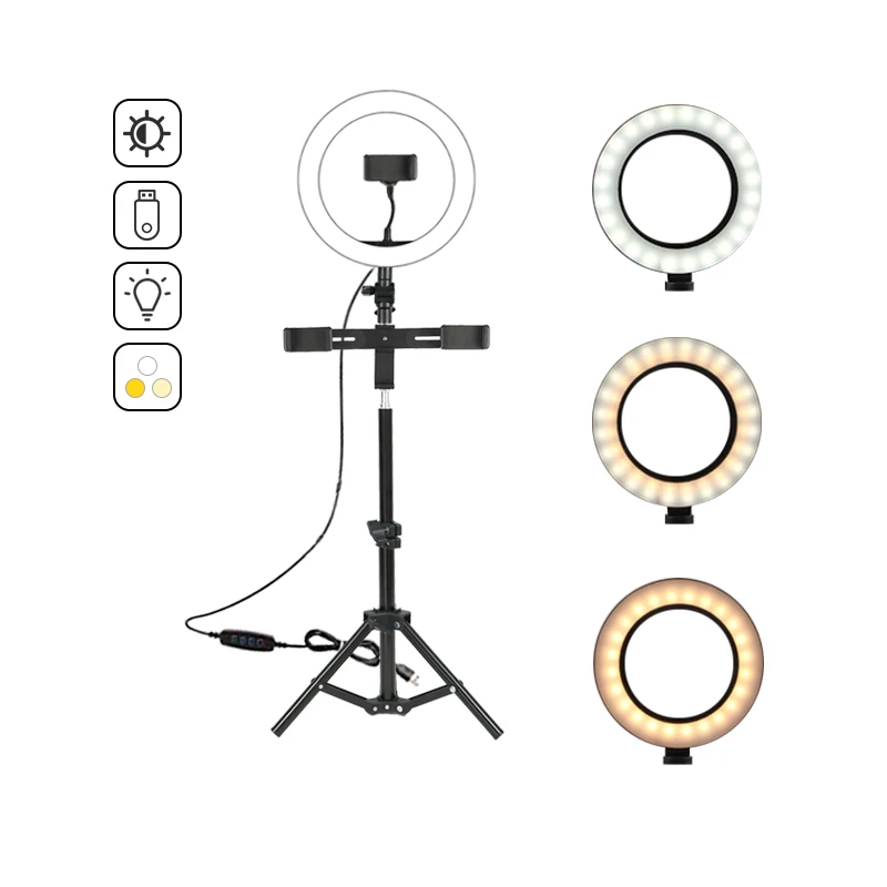 Держатель подставки для телефона лампа селфи TikTok с регулируемой яркостью