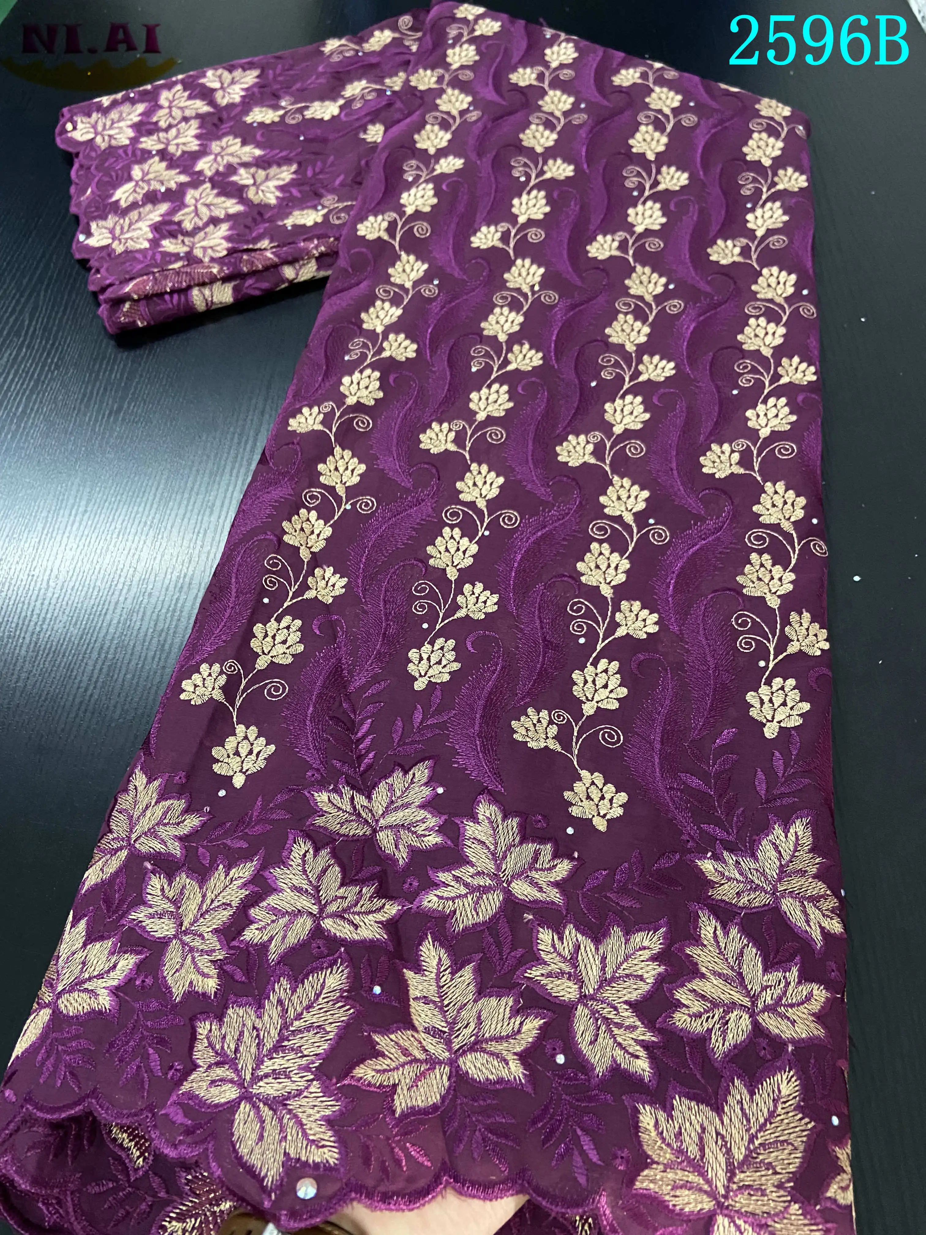 Высококачественная швейцарская вуаль NIAI кружево в Швейцарии с камнями и